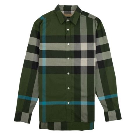 men's green burberry shirt|designer shirt burberry for men.